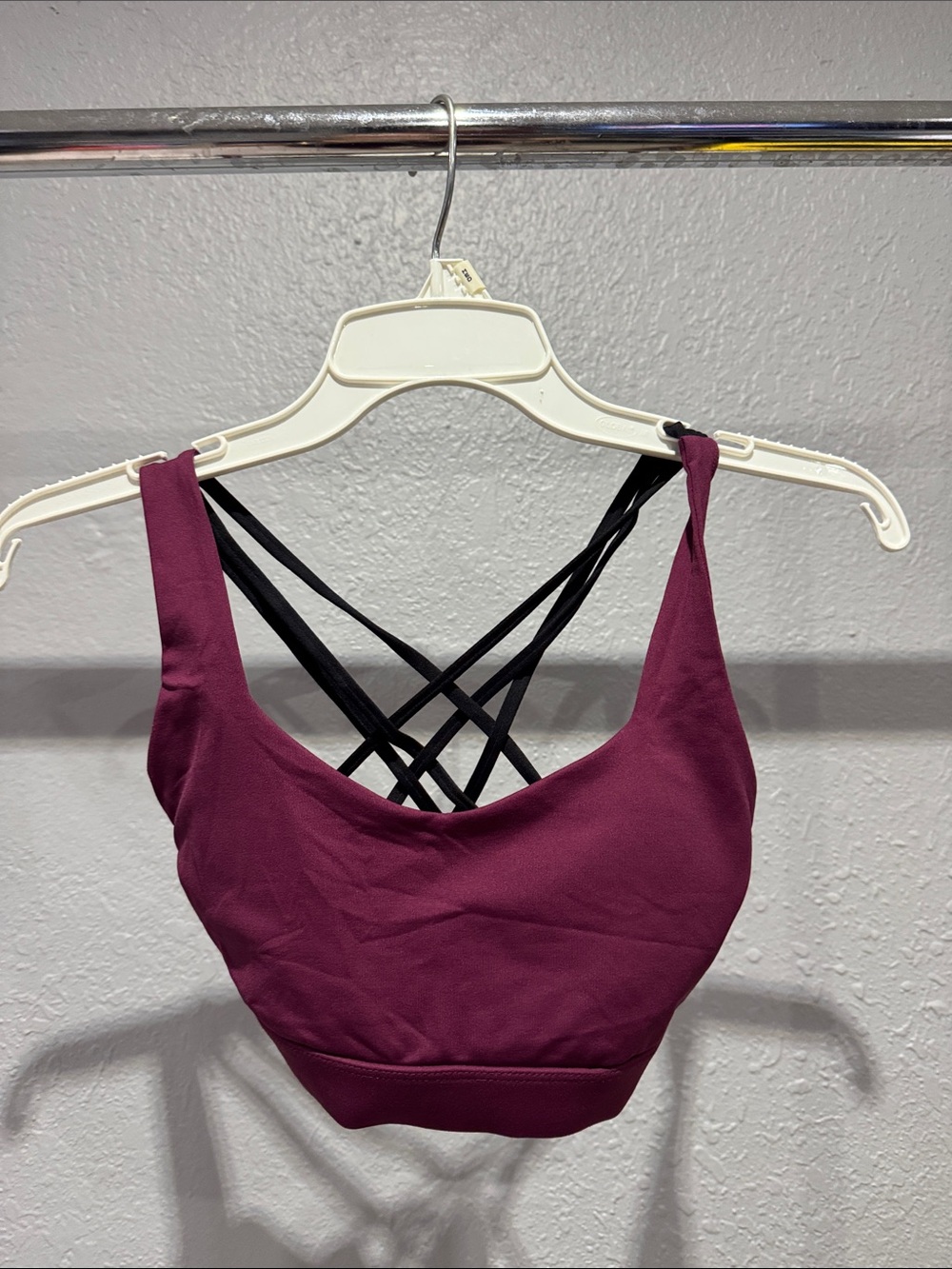 Forever 21 Plum Crisscross Back Sports Bra